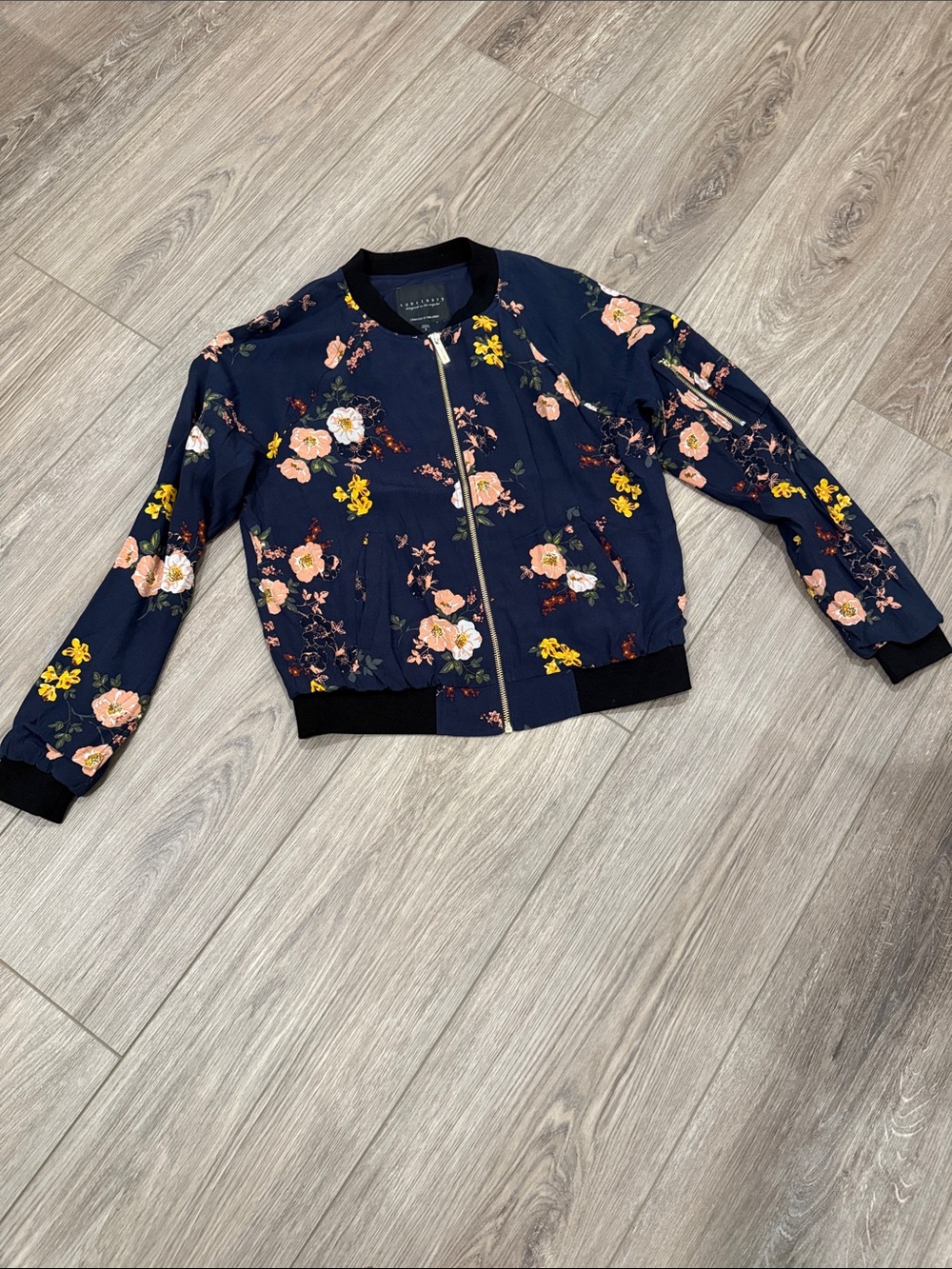 Sanctuary (Never Worn) Navy Floral Bomber Jacket